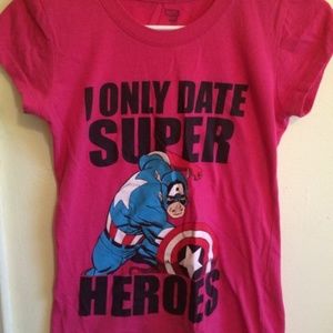 Marvel "I Only Date Super Heroes" Women's T-Shirt